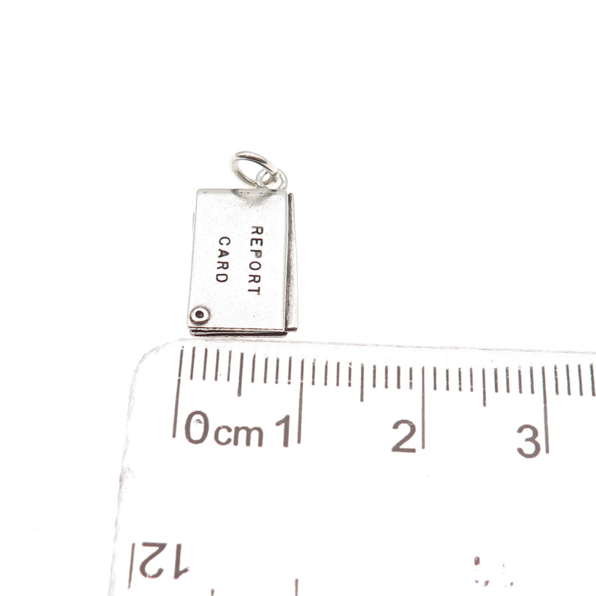 925 Sterling Silver Antique You're Tops Report Card Envelope Mini Slide Pendant