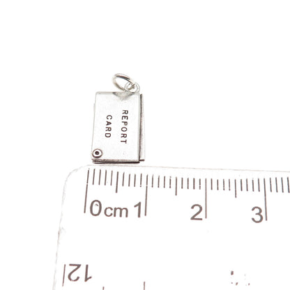 925 Sterling Silver Antique You're Tops Report Card Envelope Mini Slide Pendant