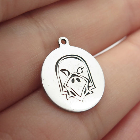 925 Sterling Silver USA Two In Town Pigeon Bird Charm Pendant
