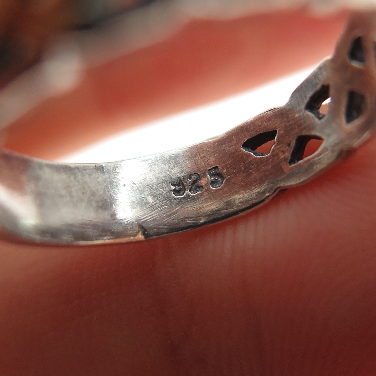 925 Sterling Silver Vintage Celtic Braided Band Ring Size 6.25