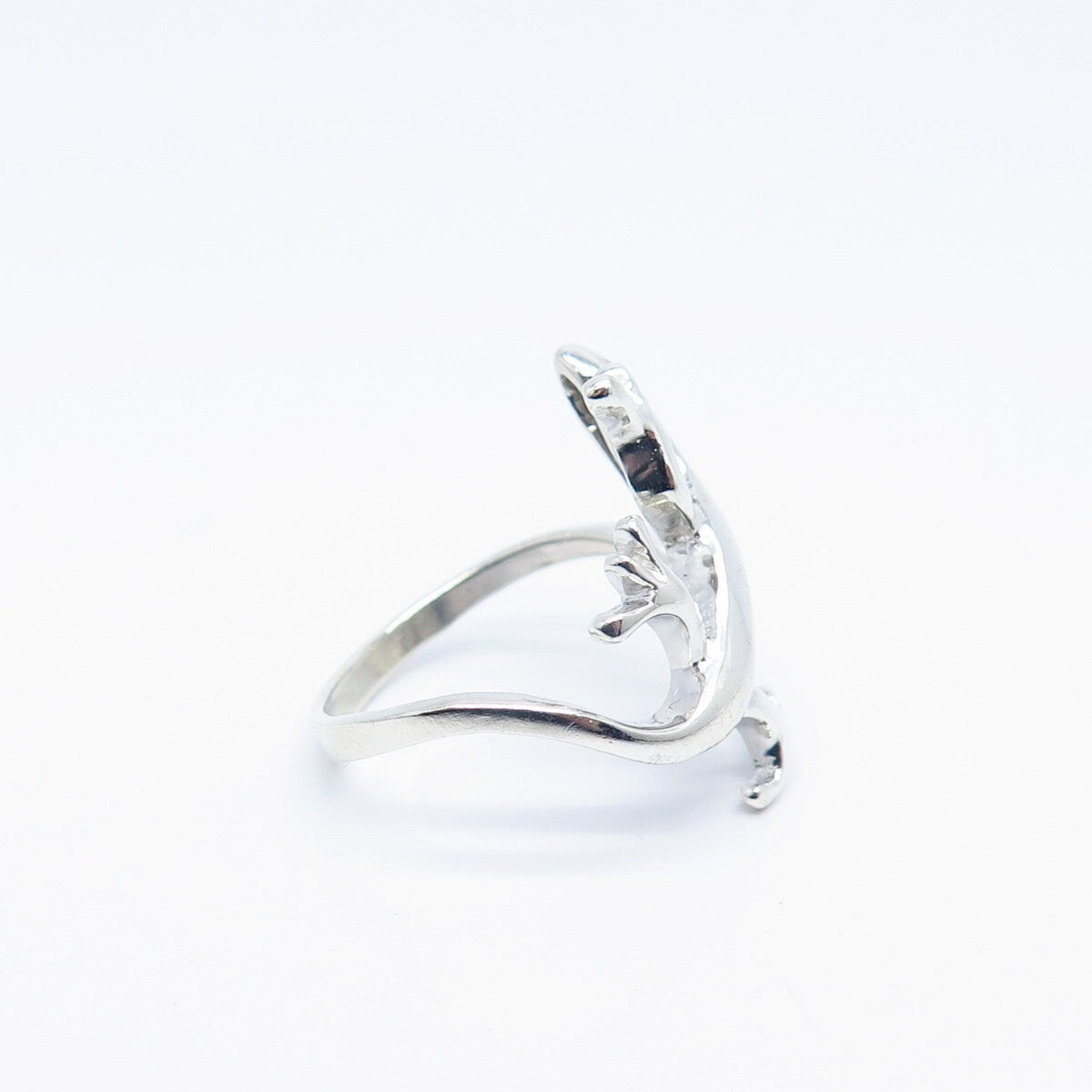 925 Sterling Silver Vintage Lizard Ring Size 7.5