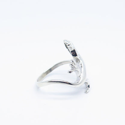 925 Sterling Silver Vintage Lizard Ring Size 7.5