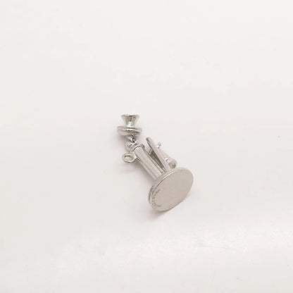 925 Sterling Silver Vintage Wells Candlestick Phone Pendant