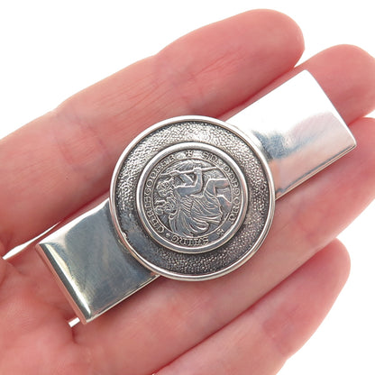 Charles Thomae 925 Sterling Silver Vintage St. Christopher Money Clip