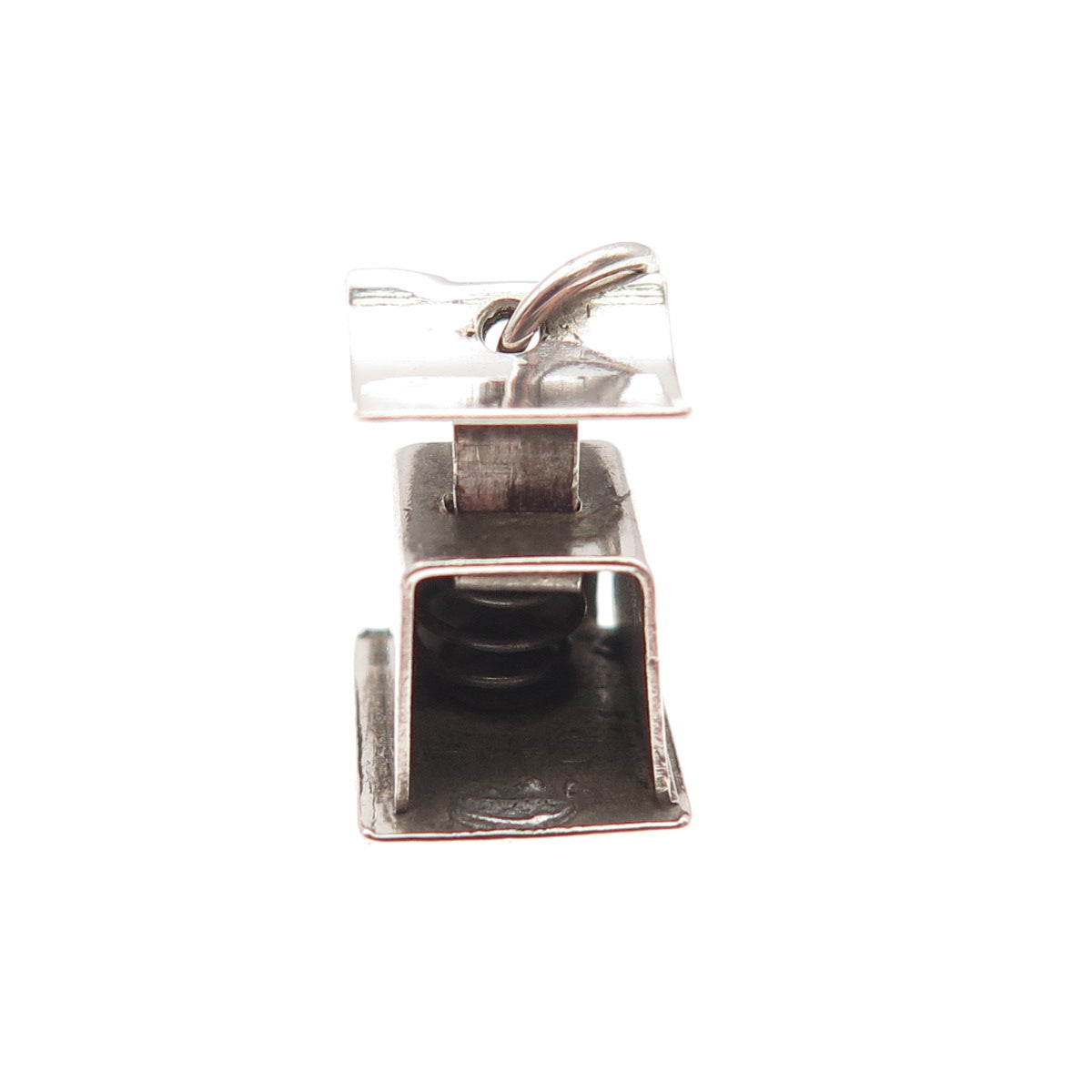 HofC 925 Sterling Silver Antique Art Deco Scale Movable 3D Mini Charm Pendant