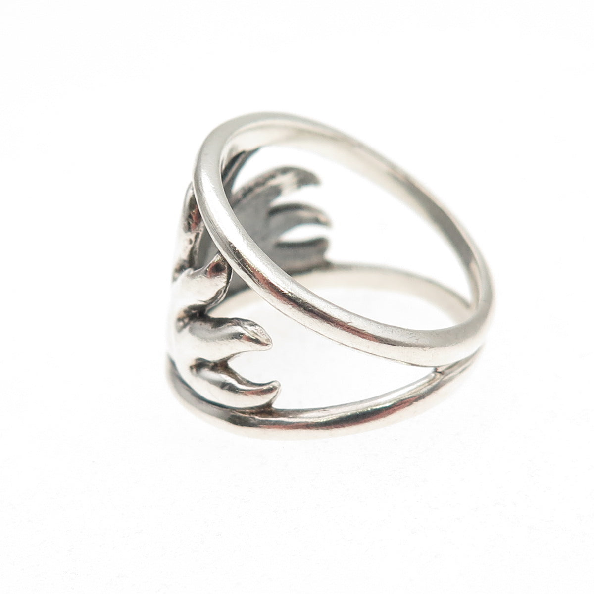 925 Sterling Silver Vintage Sun Oxidized Ring Size 6.25
