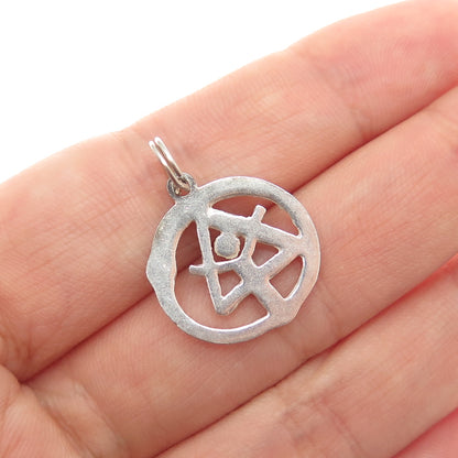 925 Sterling Silver Vintage Ancient Order Of Druids Charm Pendant