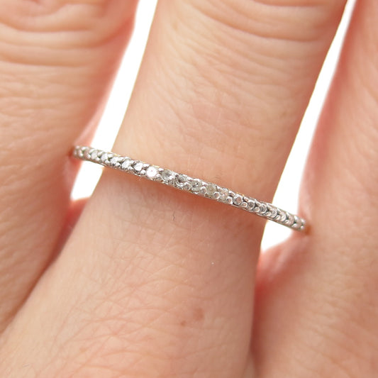 DBJ DEE BERKLE 925 Sterling Gold Plated Real Diamond Stackable Ring Size 10.25