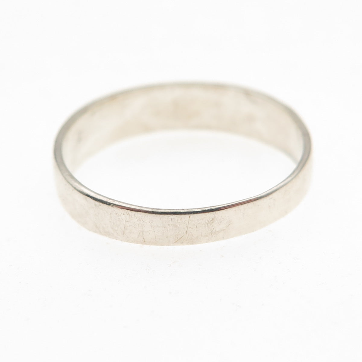 925 Sterling Silver Vintage Zig Zag Oxidized Band Ring Size 9