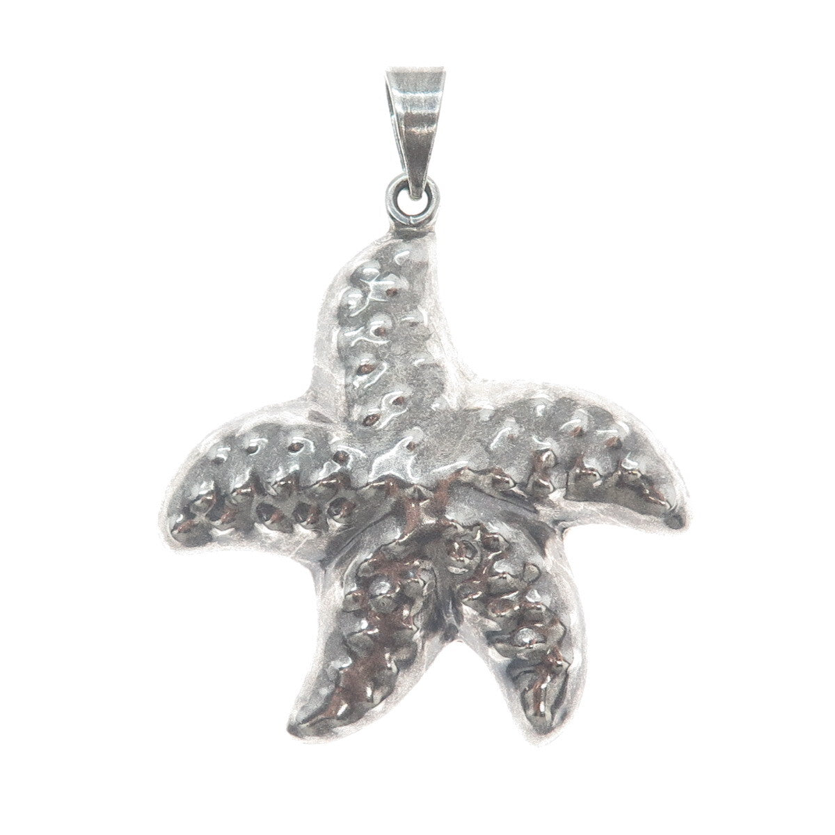 925 Sterling Silver Vintage Mexico Starfish Oxidized Pendant