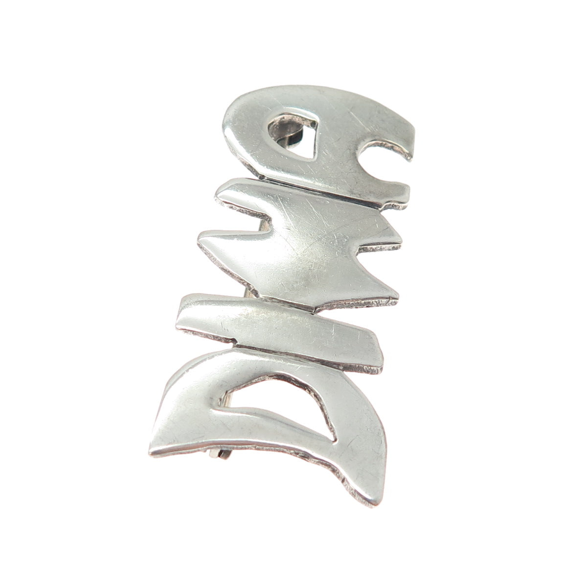925 Sterling Silver Vintage Dina Nameplate Pin Brooch