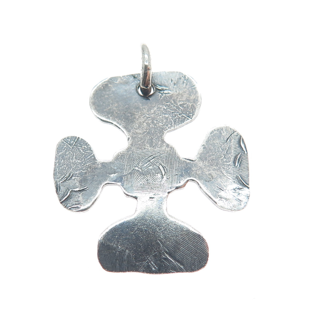 Old Pawn 925 Sterling Silver Vintage Southwestern Cross Oxidized Pendant