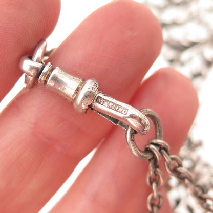 Henry Matthews 925 Sterling Silver Antique 1900 Birmingham Chatelaine Chain Fob