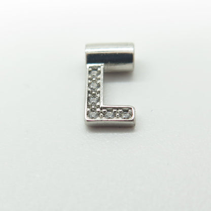 NOMINATION Italy 925 Sterling Silver C Z Letter "L" SeiMia Pendant