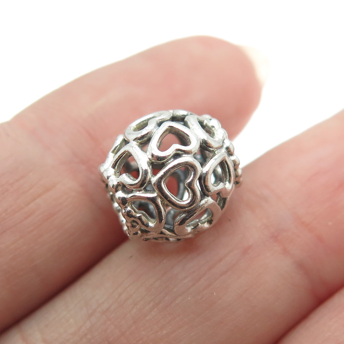 PANDORA 925 Sterling Silver Hearts All Over Bead Charm