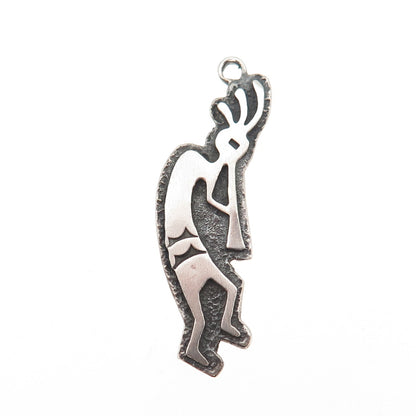 Old Pawn Sterling Silver Vintage Southwestern Kokopelli Oxidized Charm Pendant