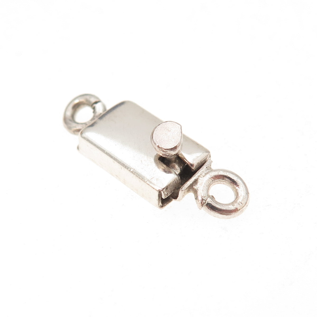 925 Sterling Silver Vintage Mexico Bracelet / Necklace Box Lock Clasp