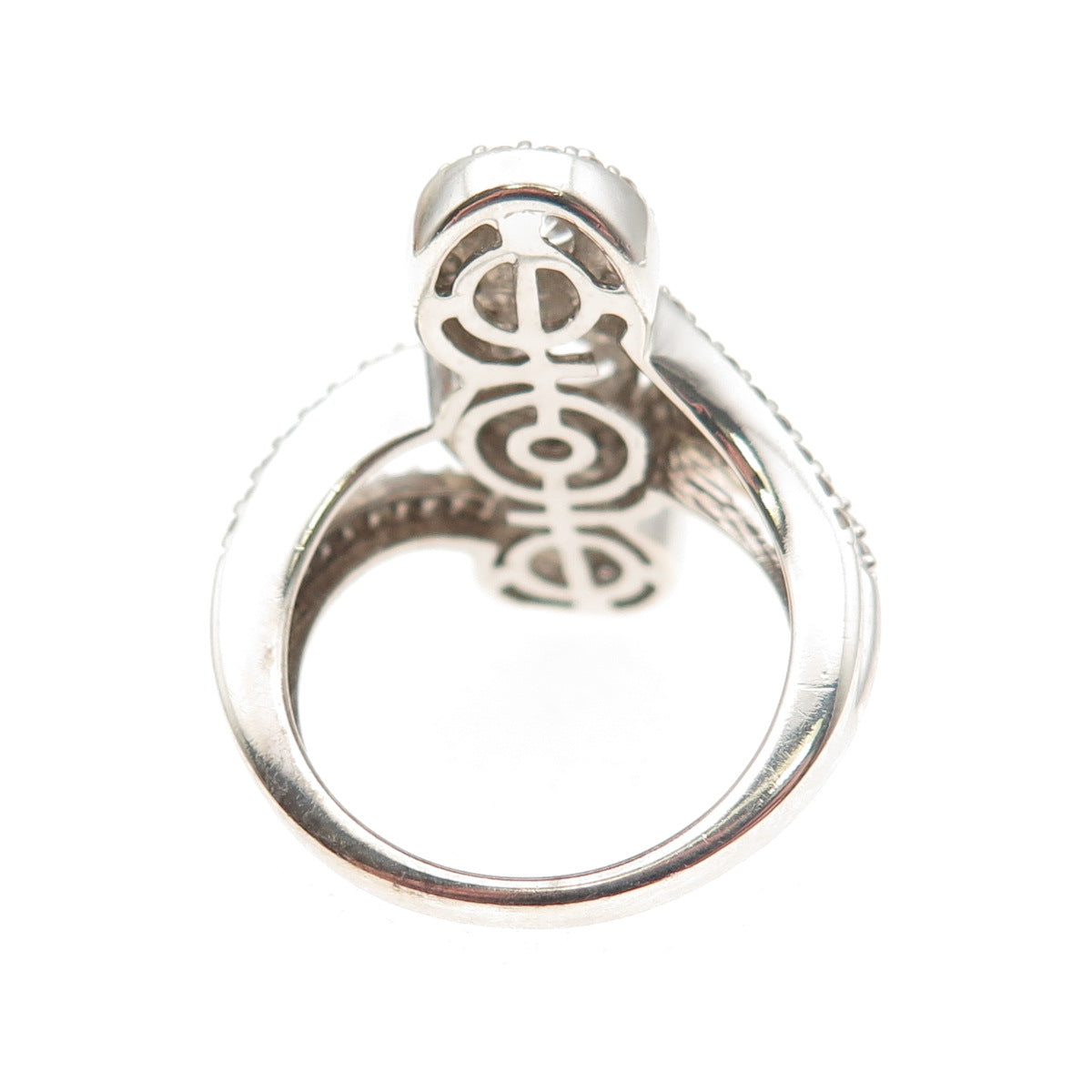 925 Sterling Silver Round-Cut C Z Sparkle Ring Size 6