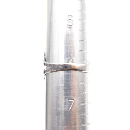 925 Sterling Silver Vintage Mexico Modernist Flower Oxidized Ring Size 6.25