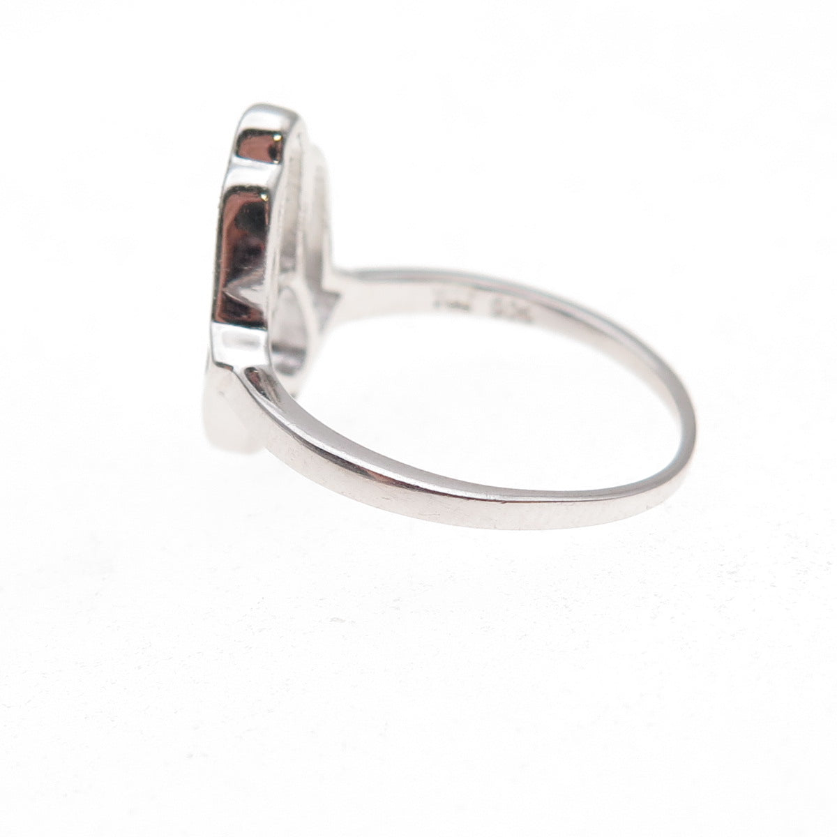 925 Sterling Silver Heart Hamsa Amulet Ring Size 7