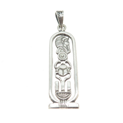 800 Silver Vintage Egypt Pharaoh Cartouche Pendant