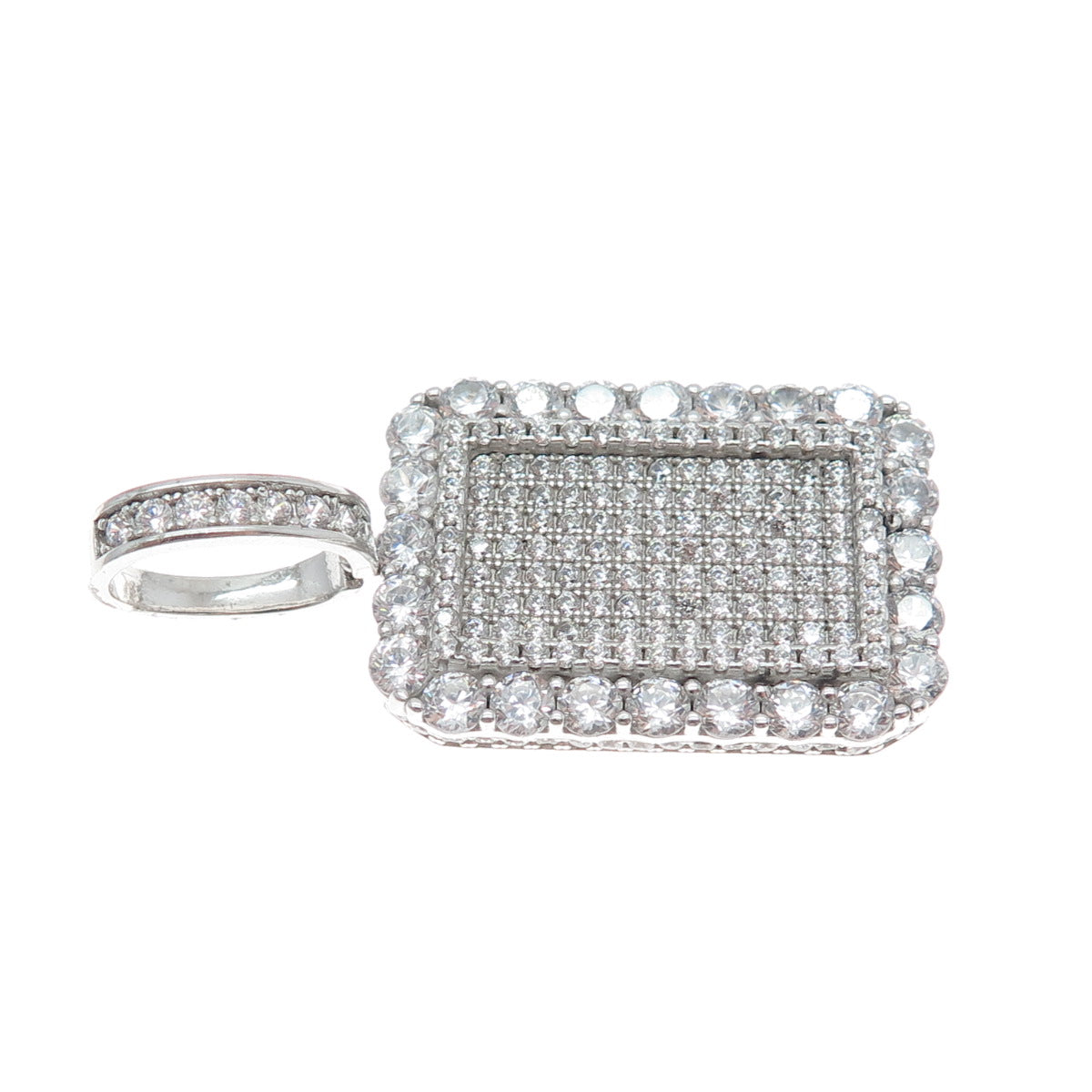 DESIGNS BY YAGI 925 Sterling Silver Round-Cut C Z Sparkle Pendant