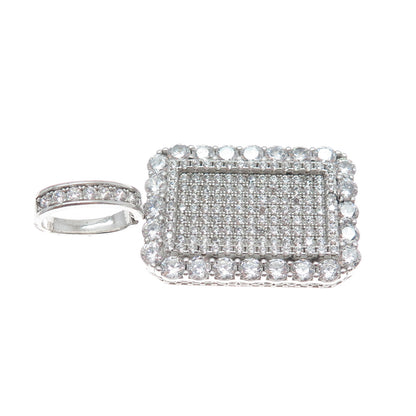 DESIGNS BY YAGI 925 Sterling Silver Round-Cut C Z Sparkle Pendant