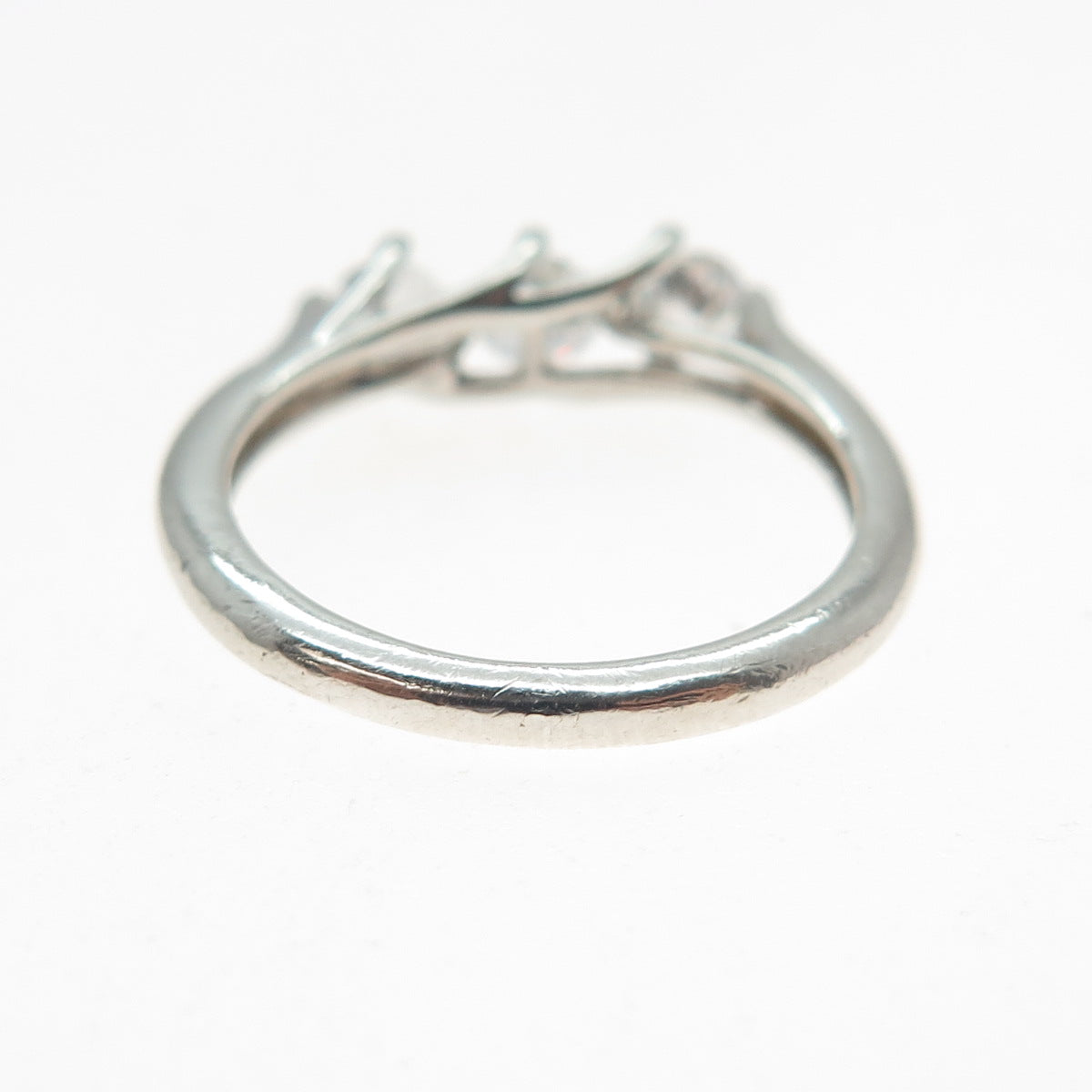 925 Sterling Silver Italy Round-Cut C Z Promise Ring Size 6.5