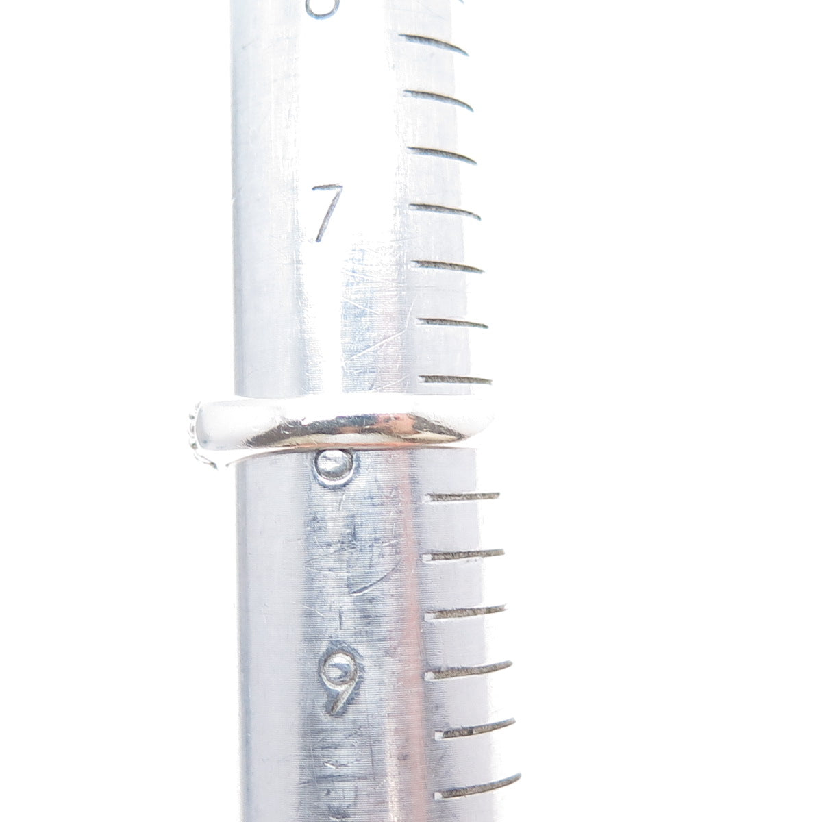 925 Sterling Silver Vintage Real Kingman Turquoise Beaded Oxidized Ring Size 8