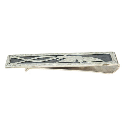 900 Silver Vintage Guatemala Phoenix Bird Tie Clip
