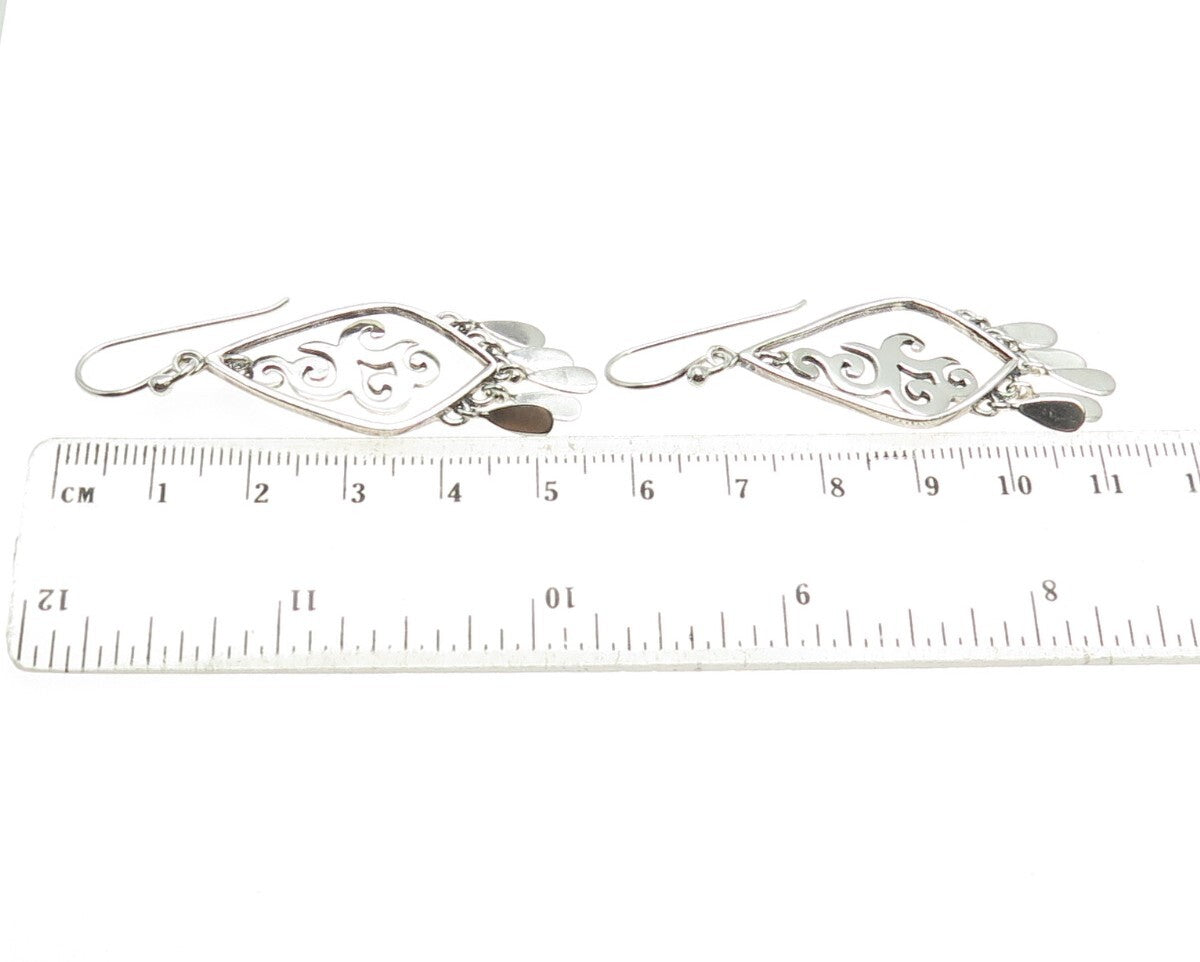 SILPADA 925 Sterling Silver Vintage Signature Scroll Dangle Earrings