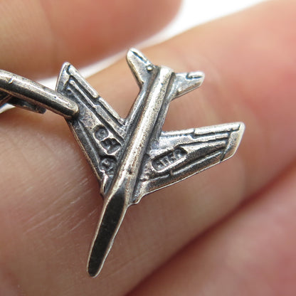 925 Sterling Silver Vintage Charleston Air Force Base Lobster Clasp Pendant