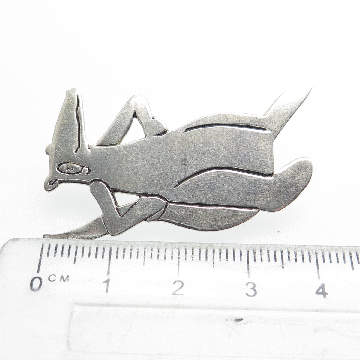 R&I PATTON 925 Sterling Silver Vintage Kangaroo Pin Pendant