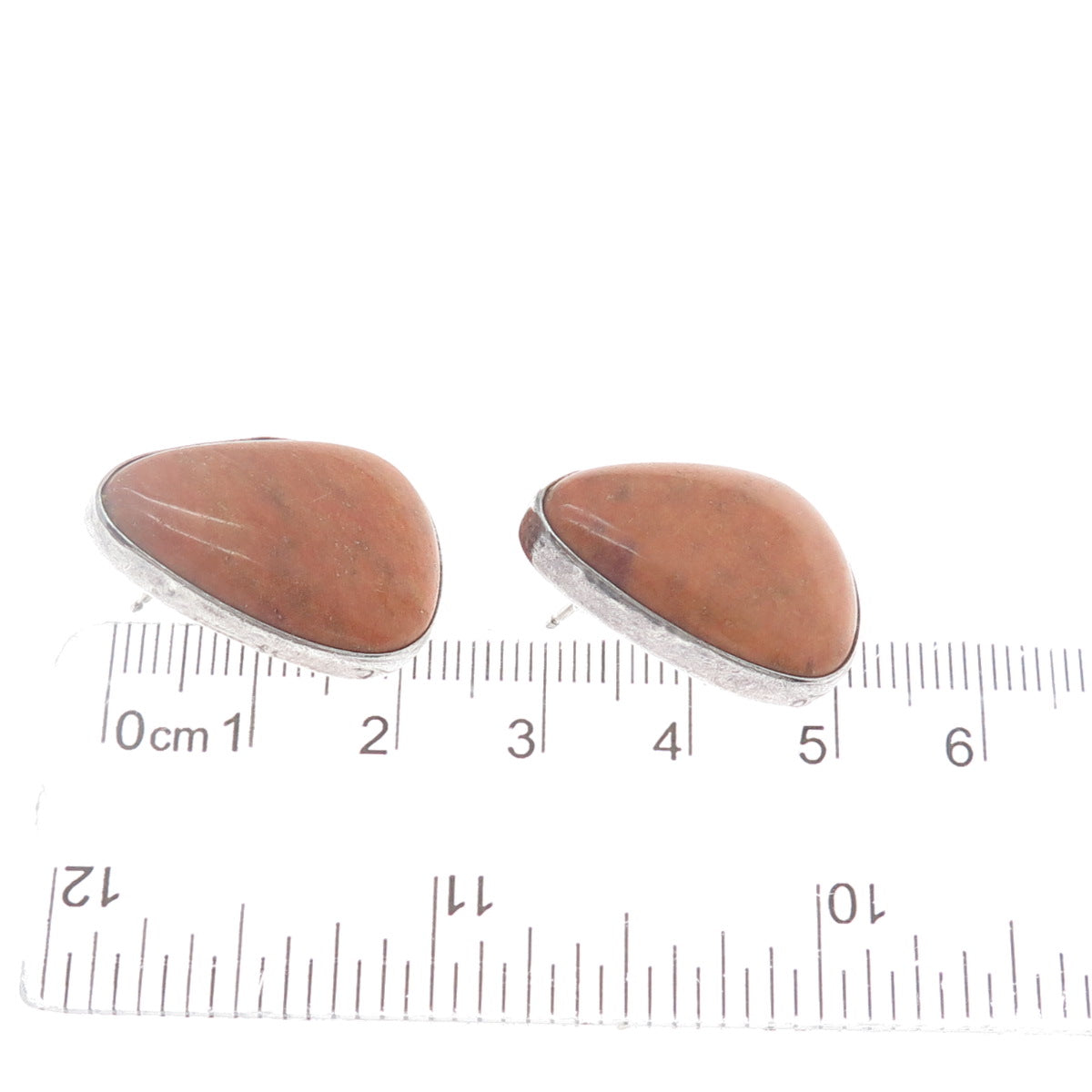 JAY KING DESERT ROSE 925 Sterling Silver Vintage Real Jasper Oxidized Earrings