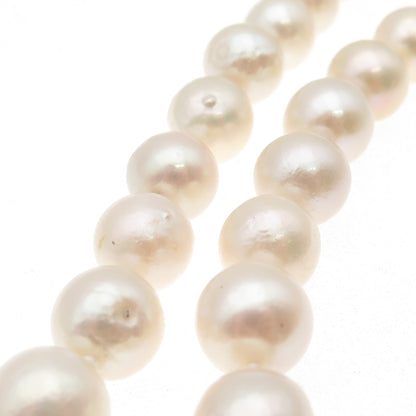 LUCAS LAMETH Sterling Silver Vintage Rhinestone Real Pearl Beaded Necklace 18"