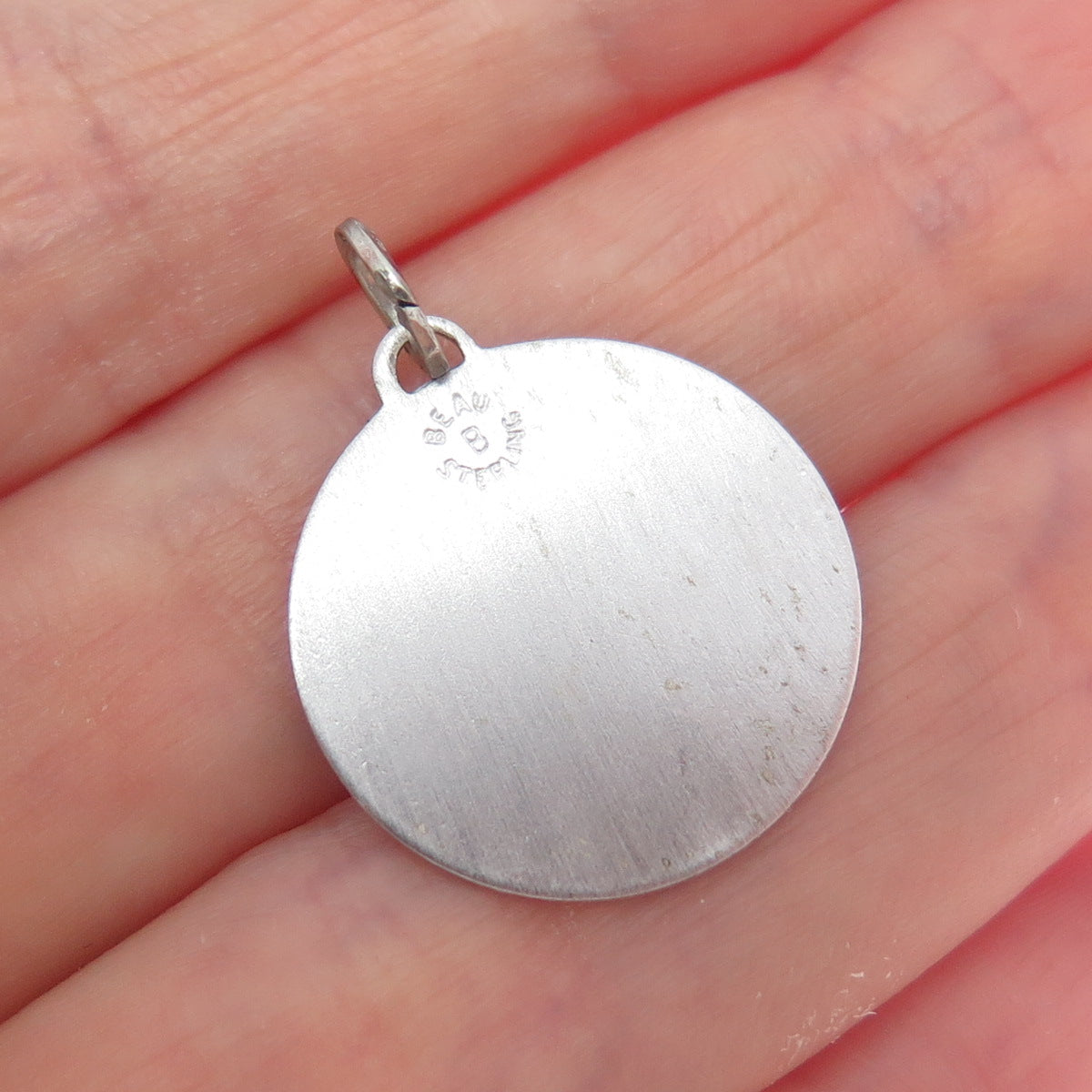 BEAU 925 Sterling Silver Vintage Holy Communion Religious Charm Pendant