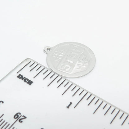 925 Sterling Silver Vintage Jeanor "I'll Never Stop Loving You" Pendant