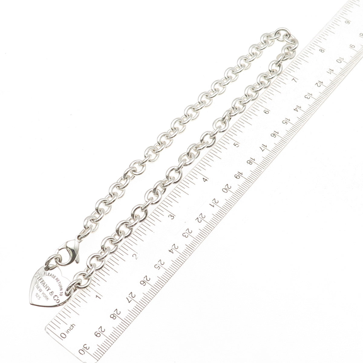Tiffany & Co. Sterling Silver Vintage Return to Tiffany Heart Chain Necklace 14"