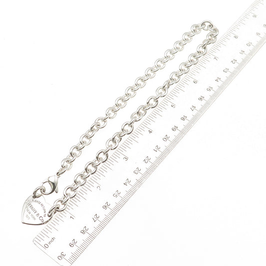 Tiffany & Co. Sterling Silver Vintage Return to Tiffany Heart Chain Necklace 14"