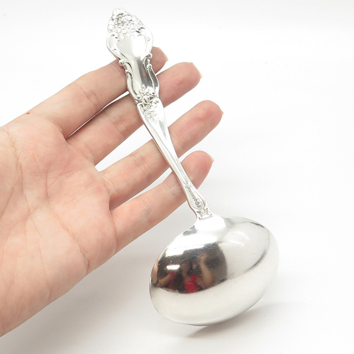 925 Sterling Silver Antique Art Deco Watson Meadow Rose - 1907 Ladle