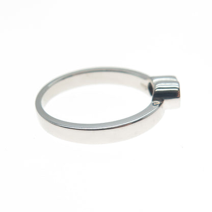 925 Sterling Silver Round-Cut Purple C Z Ring Size 5