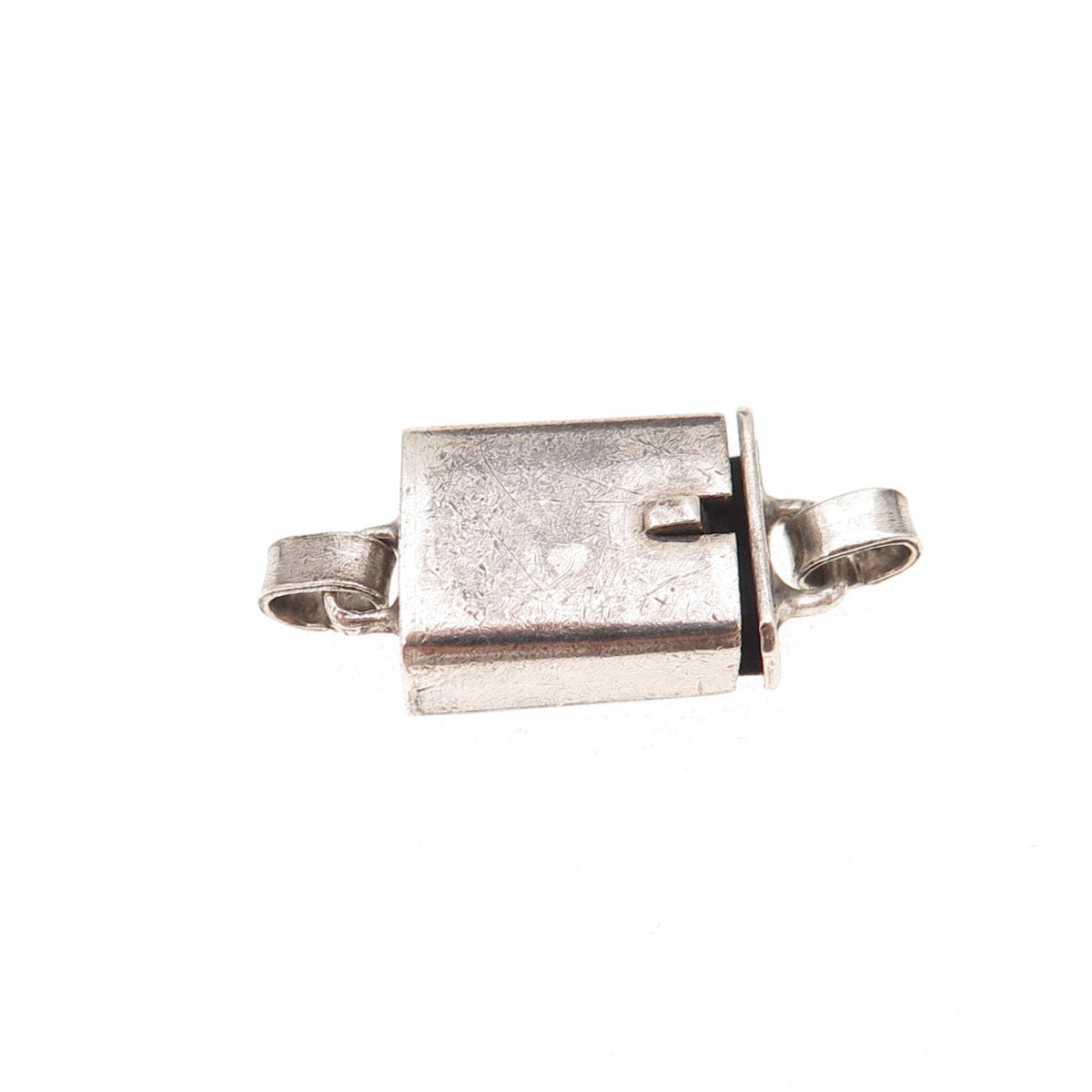 925 Sterling Silver Vintage Bracelet / Necklace Box Lock Clasp