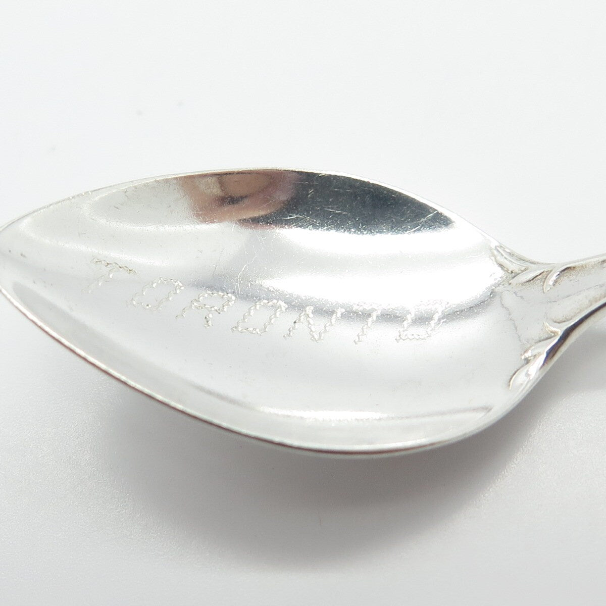 925 Sterling Silver Antique Canada Colorful Enamel Maple Leaf Spoon
