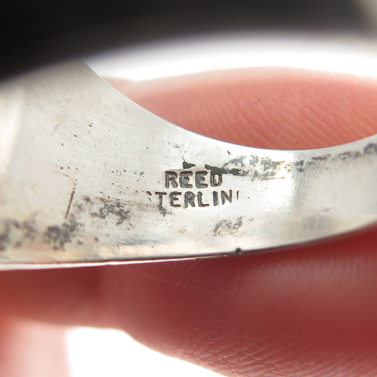 REED Sterling Vintage 2003 Glass Virgil I. Grissom Mid School 226 Ring Size 9.75