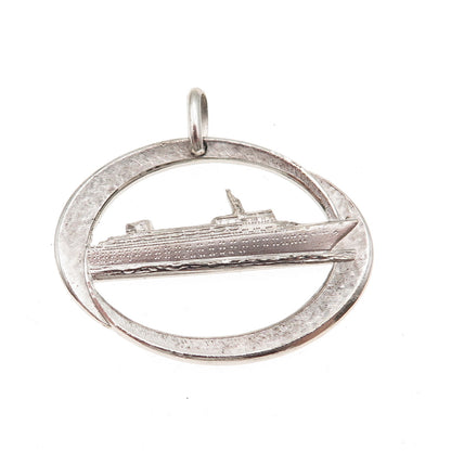925 Sterling Silver Vintage S.S. Oceanic Cruise Ship Charm Pendant