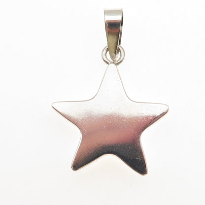 925 Sterling Silver Vintage Star Pendant