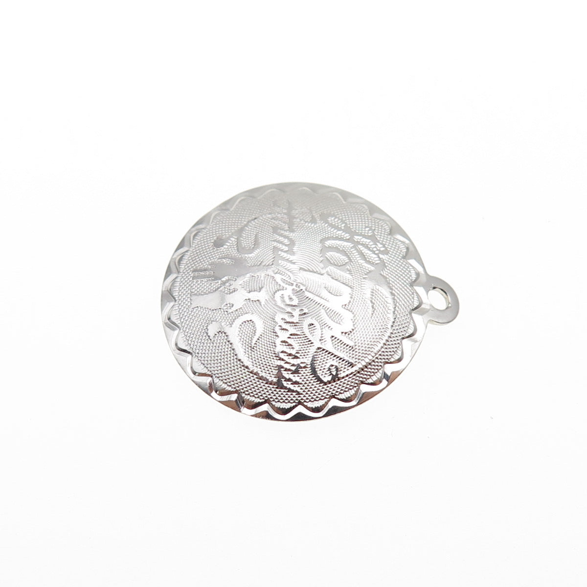 JEWELART 925 Sterling Silver Vintage Happy Anniversary Mini Charm Pendant