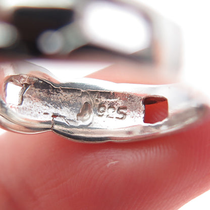 JACKSON HOLE 925 Sterling Silver Oval-Cut C Z Panther Link Ring Size 8