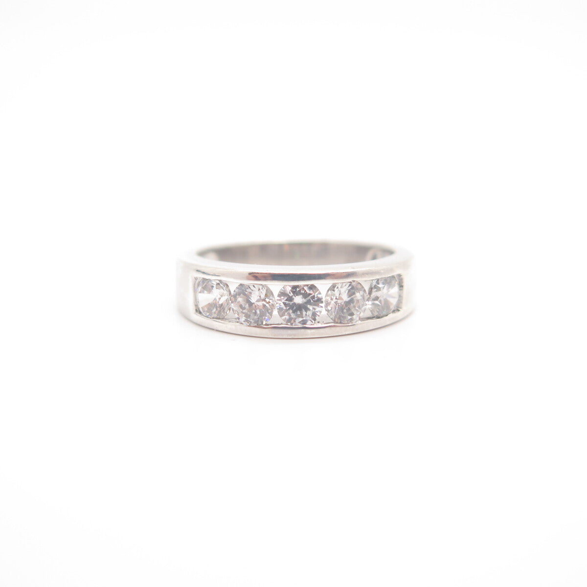 925 Sterling Silver Round-Cut C Z Ring Size 7