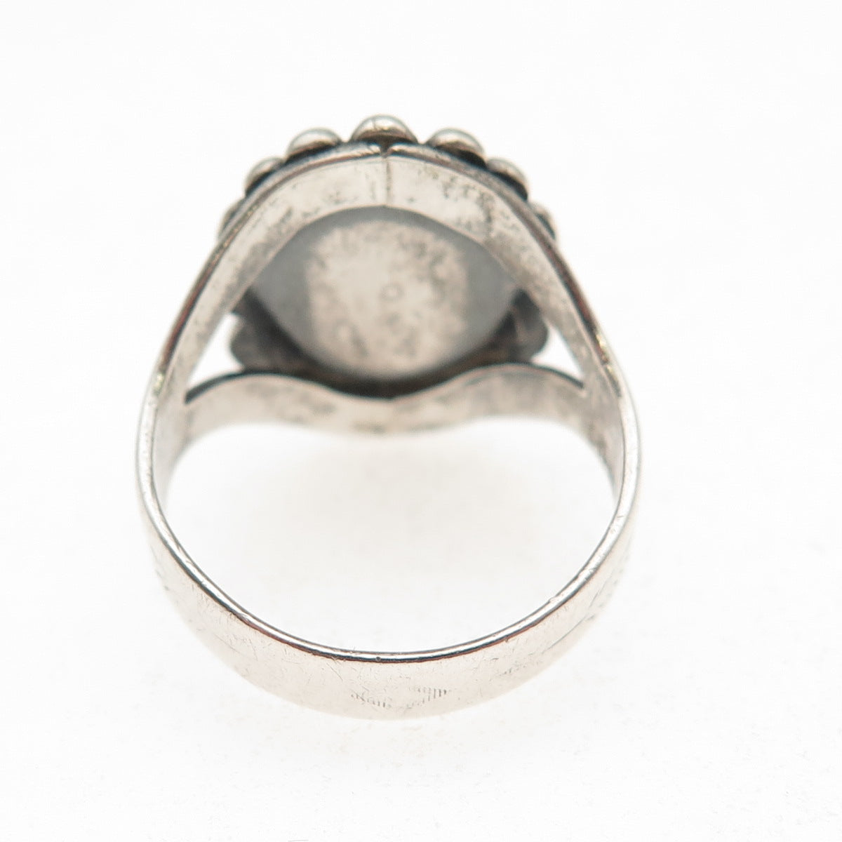 MAISELS INDIAN Old Pawn Sterling Silver Vintage Dragon Breath Opal Ring Size 6